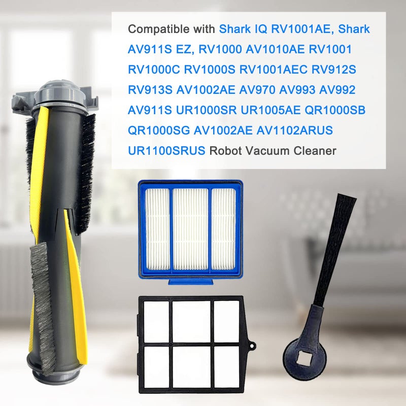 Tivcroxs Accessories Kit for Shark IQ RV1001AE  Shark AV911S EZ  AV1010AE RV1000 RV1001 AV970 AV993 AV1002AE UR1000SR UR1005AE Robot Vacuum Cleaner 2 Main Brush 6 Filters 10 Side Brushes 2 Pre Filter - Image 2